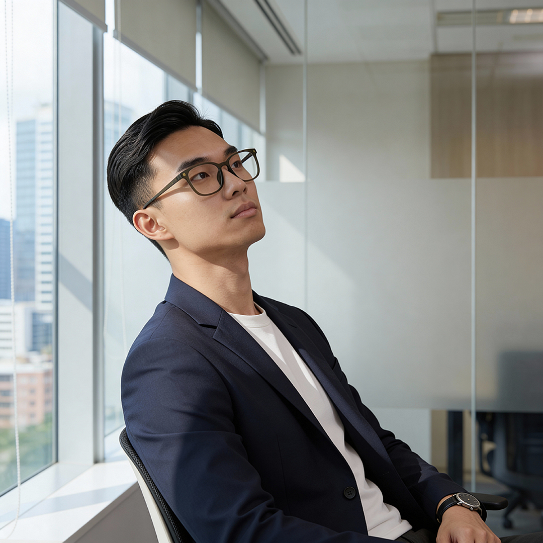 OWNDAYS | SUN Tan Brown Full Rim Wellington left side